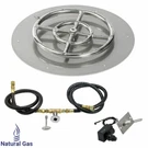 American Fireglass 18" Round Flat Pit Kit With Spark Ignition Natural Gas. Fixed Price $544.49.