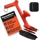 Bbq Grill Brush Bristle Free - 17" Safe Steam Cleaner With Scraper. Fixed Price $57.77.