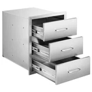 Outdoor Kitchen Drawers 18.11" X 23.23" H, Triple-access Stainless. Fixed Price $187.86.