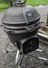 Vision Grills Ceramic Charcoal W/ Kamadomatic Hinge. Fixed Price $450.00.