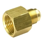 Celestial 3/8" Flare By Female Npt Coupling, X 1/2", Brass. Fixed Price $14.70.