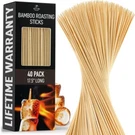 Zulay 40 Pack Bamboo Roasting Sticks. Fixed Price $11.99.