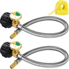 Shinestar 15-INCH Rv Propane Hose With Gauge For 5-40LB Tanks Camper Gas Line. Fixed Price $23.99.
