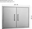 28 X 23 Inch Outdoor Kitchen 304 Stainless Steel Double Access Cabinet. Fixed Price $68.58.