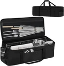 Large Bbq Tool Storage Caddy Black For Camping Picnic Bag Only. Fixed Price $26.38.