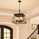 16'' Pendant 4 Light Farmhouse Chandelier Living Room Kitchen Black Gold Fixture. Fixed Price $93.99.