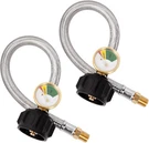 Shinestar Rv Propane Hose With Gauge For Camper, 12 Inch Braided Black. Fixed Price $34.29.