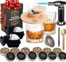 Whiskey Smoker Kit - Cocktail With Torch, 2 Glasses, Ice Ba. Fixed Price $79.92.