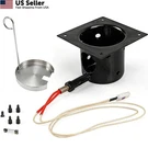Heavy Black Enamel Fire Pot And Hot Rod Ignitor Kit Set,. Fixed Price $42.66.