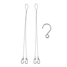 Usharedo Titanium Grill 420MM* 1MM (CHAIN),100MM*65MM* 4MM (hook), Silver. Fixed Price $14.99.