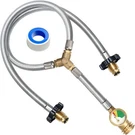 Roastove Stainless Braided Splitter, Universal Two Way Pol&qcc Hose. Fixed Price $38.85.