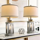 G-safava 24" Table Lamps For Living Bedroom Modern Metal Bedside Set. Fixed Price $182.99.