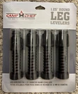 Camp Chef 1.25 Round Leg Levelers Fits Most Stoves And Tables 4P Black New. Fixed Price $9.99.