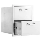 Pcm 260 Series 16-INCH Outdoor Bbq Kitchen Stainless Steel Double Access Drawer. Fixed Price $639.00.