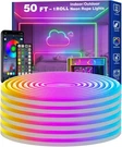 Rcuica Led Neon Rope Lights Waterproof With 50FT, Rgb (red, Green, Blue). Fixed Price $56.73.
