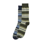 Barbour Summer Stripe 2 Pack Socks Olive / Navy. Fixed Price $21.44.