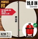 Half-moon Ceramic Heat Deflector Plates For Kamado Joe Big 19.8 In Stone. Fixed Price $37.22.