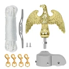 Nq Flagpole Hardware Repair Parts KIT,50FT Halyard ROPE+7" Eagle Gold. Fixed Price $53.99.