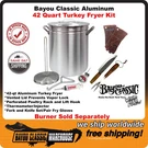 Oversized Turkey Fryer Kit By Bayou Classic 42 Quart Big Birds For Up To 25 Lbs. Fixed Price $148.88.