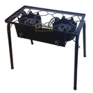 Propane Gas 2 Double High Pressure Burner Outdoor Portable Camping Bbq Stove. Fixed Price $198.50.