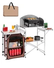 Camping Kitchen Picnic Cabinet Folding Cooking Storage Rack Portable Brown. Fixed Price $68.99.
