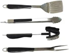 4-PC Home Outdoor Cooking Grilling Barbecue Utensils Stainless Steel Set. Fixed Price $24.99.