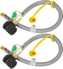 Rv Propane Hose With Gauge - Camper Tank 18INCH, Sliver+brass. Fixed Price $36.74.