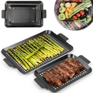 Guogiyala 2PCS Grill Pan Toppers Non-stick Enamel Coating, For Outdoor Bbq. Fixed Price $35.73.