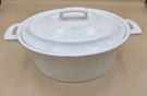 2-PIECE Blue Harbor Ceramic White Baking Dish W/lid 3 Cups Capacity. Fixed Price $14.99.