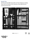 26PCS Grilling Accessories Kit For Women, Stainless Steel Bbq. Fixed Price $110.00.