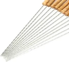 12 Pcs Skewers For Grilling, Kabob With Wood Handle, Sticks Marshmal. Fixed Price $12.60.