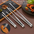 Stainless Steel Bbq Tongs Kitchen Food Clip Non-slip Grill Steak Bread Us. Fixed Price $8.99.