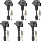 Set Of 6 UF349 Ignition Coil Pack And Iridium Spark Plugs Compatible With Nissan. Fixed Price $157.00.