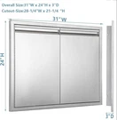 31 X 24 Inch Outdoor Kitchen 304 Stainless Steel Double Access Cabinet. Fixed Price $78.99.