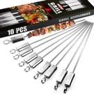 Skewers 10PCS 17 Stainless Steel Flat Bbq Grilling Grillart Metal. Fixed Price $51.99.
