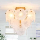 Vanzarla Modern Flush Mount Glass Ceiling Gold Hallway Lights Vintage. Fixed Price $146.23.