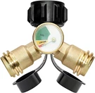 Dozyant Propane Splitter, Tank Adapter With Gauge, 2 Way Lp. Fixed Price $30.95.