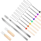 12PCS Telescoping Bbq Marshmallow Roasting Sticks Skewers Hot Dog Fork Knife Us. Fixed Price $15.39.