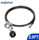 Shinestar 3.5FT Universal Gas Grill Hose & Regulator With Gauge, For Bbq/heater. Fixed Price $18.99.