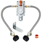Skyflame 2-STAGE Auto Changeover Propane Gas Rv Regulator Kit With 2PCS Gauge.... Fixed Price $91.43.