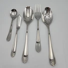 Mikasa Emile Serving Utensils 5 Piece Set Glossy 18/10 Stainless Steel Flatware. Fixed Price $39.95.