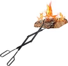 Log Grabber Fireplace Tongs Wood Fired Oven Tool Grill Camping Pit Black. Fixed Price $17.93.