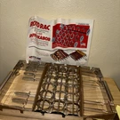 Kristiline Roto-kabob Rotating 6 Skewer Grill Set Made Usa C-50. Fixed Price $13.00.