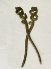 Vintage-style Set Of 2 Bronze-tone Hair Sticks Featuring Fox Design.. Fixed Price $15.00.