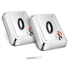 Leonyo 13 X 9 Inch Rectangular Basting Cover Set Of 2, Silver, Black. Fixed Price $36.06.