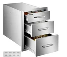 Vevor Outdoor Kitchen Triple Drawers Stainless Steel Flush Mount. Fixed Price $129.99.