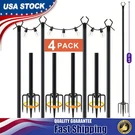 10FT String Poles 4 Pack,light For Outside Lights,outdoor With Fe.... Fixed Price $50.34.