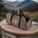 Whiteduck Tuff Large Firewood Carrier 21 Oz. Heavy Duty Waxed Canvas Log Brown. Fixed Price $29.99.