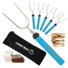 Smores Sticks For Fire Pit -set Of 6- Extra Strong Extendable 34 Inch, Blue. Fixed Price $39.21.