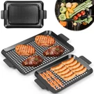 Grill Tray Set Of 2 Outdoor Pans With Hole Nonstick Bar.... Fixed Price $34.45.